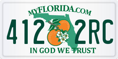 FL license plate 4122RC