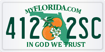 FL license plate 4122SC
