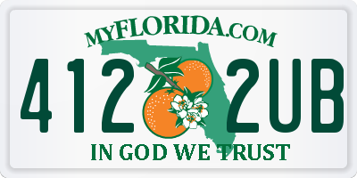 FL license plate 4122UB