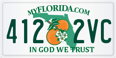 FL license plate 4122VC
