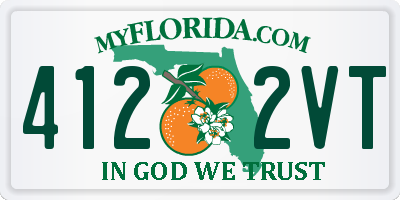 FL license plate 4122VT