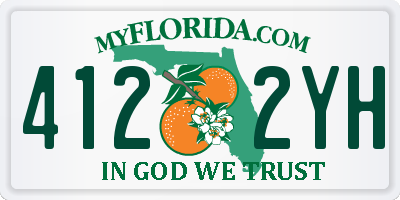 FL license plate 4122YH