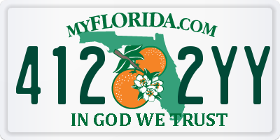 FL license plate 4122YY