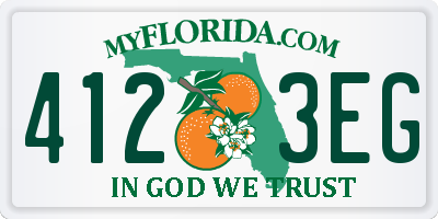 FL license plate 4123EG