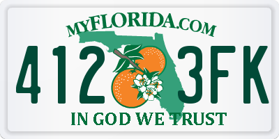 FL license plate 4123FK