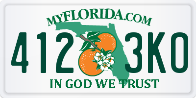 FL license plate 4123KO
