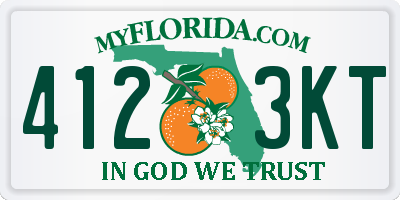 FL license plate 4123KT
