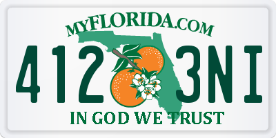 FL license plate 4123NI