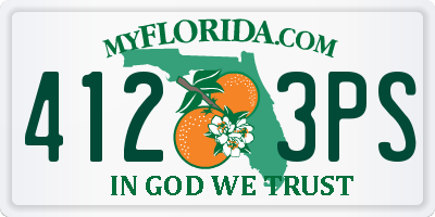 FL license plate 4123PS