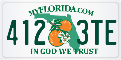 FL license plate 4123TE