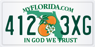 FL license plate 4123XG