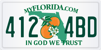 FL license plate 4124BD