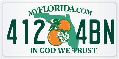 FL license plate 4124BN