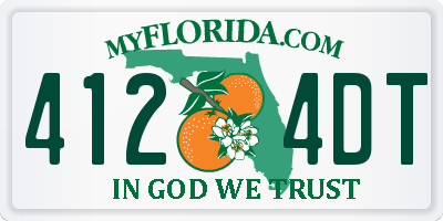 FL license plate 4124DT