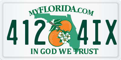 FL license plate 4124IX