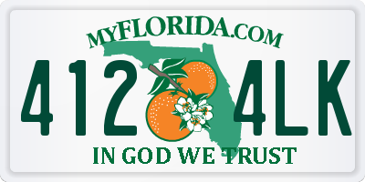 FL license plate 4124LK