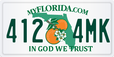 FL license plate 4124MK