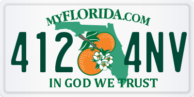 FL license plate 4124NV