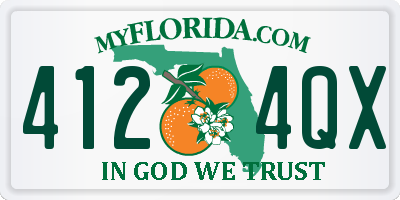 FL license plate 4124QX