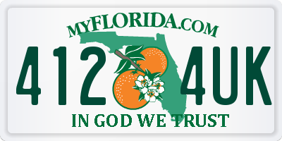 FL license plate 4124UK