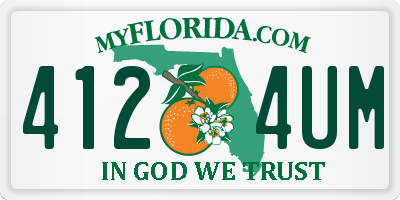 FL license plate 4124UM