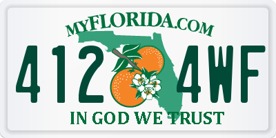 FL license plate 4124WF