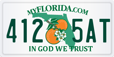 FL license plate 4125AT