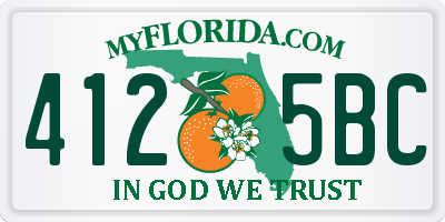 FL license plate 4125BC