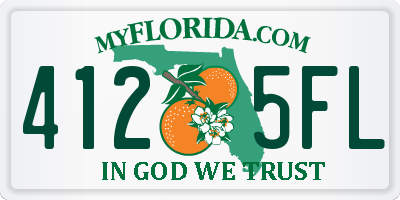 FL license plate 4125FL