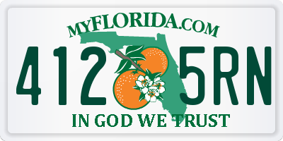 FL license plate 4125RN