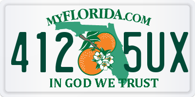 FL license plate 4125UX