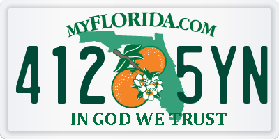 FL license plate 4125YN
