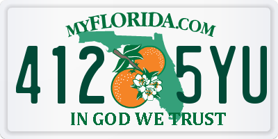 FL license plate 4125YU
