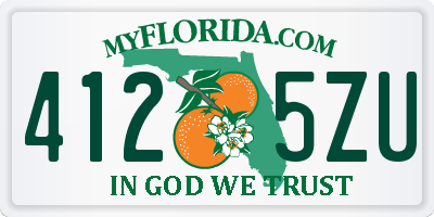 FL license plate 4125ZU