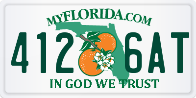 FL license plate 4126AT