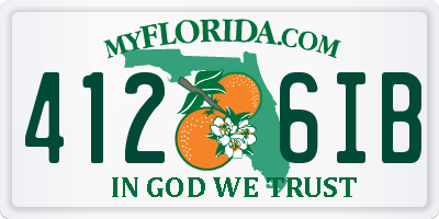 FL license plate 4126IB