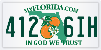 FL license plate 4126IH