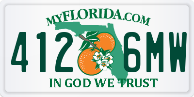 FL license plate 4126MW