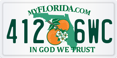 FL license plate 4126WC