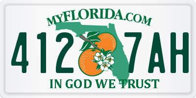FL license plate 4127AH