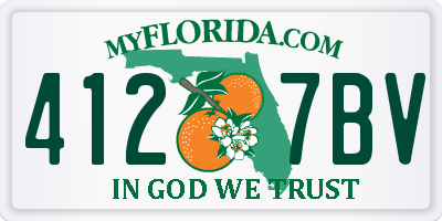 FL license plate 4127BV