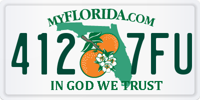 FL license plate 4127FU