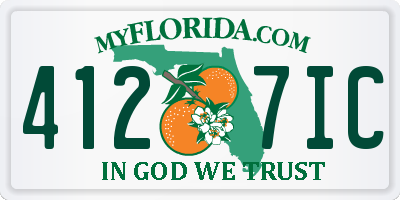 FL license plate 4127IC