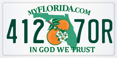FL license plate 4127OR