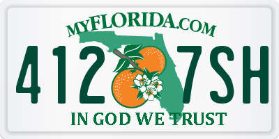 FL license plate 4127SH