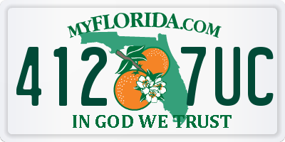 FL license plate 4127UC