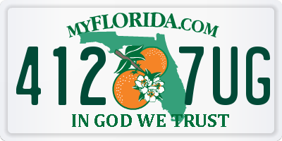 FL license plate 4127UG
