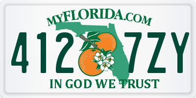 FL license plate 4127ZY