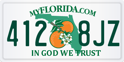 FL license plate 4128JZ