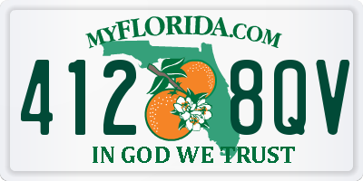 FL license plate 4128QV